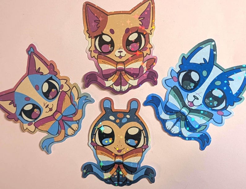 Lps Sticker Eye LPS Littlest Proudest Pet Shop Pride Sparkle Holographic Vinyl Stickers ...