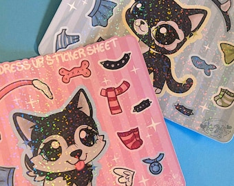 LPS Littlest Pet Shop Dress Up Holographic Sticker Sheets