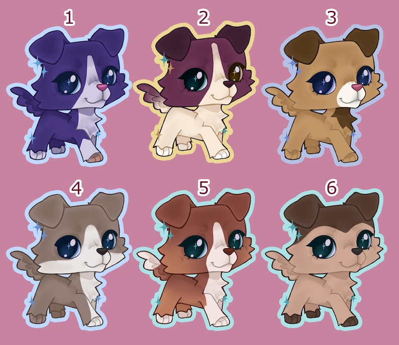 Lps Sticker Eye LPS Littlest Pet Shop Collie Dog Sparkle Holographic Vinyl Stickers - Etsy