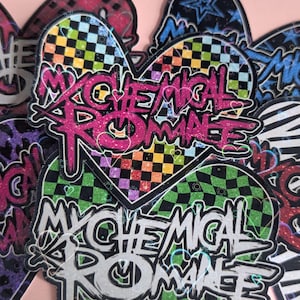 My Chemical Romance Band Emo Rock Heart Holographic Vinyl Sticker MCR