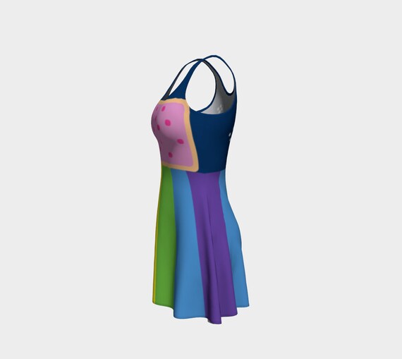 rainbow flare dress Landscape Print Fit & Flare Midi Dress in Rainbow Farm- Re-Stocked!
