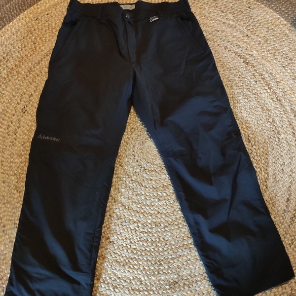 VINTAGE Schöffel warme Hose Schwarz Gr. 25