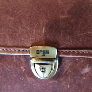 VINTAGE BREE sac porte-documents en cuir diverses poches années 90