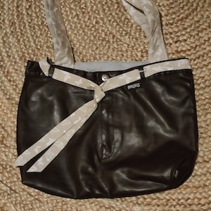 VINTAGE Angels jeans bag faux leather handbag brown as good as new 90s