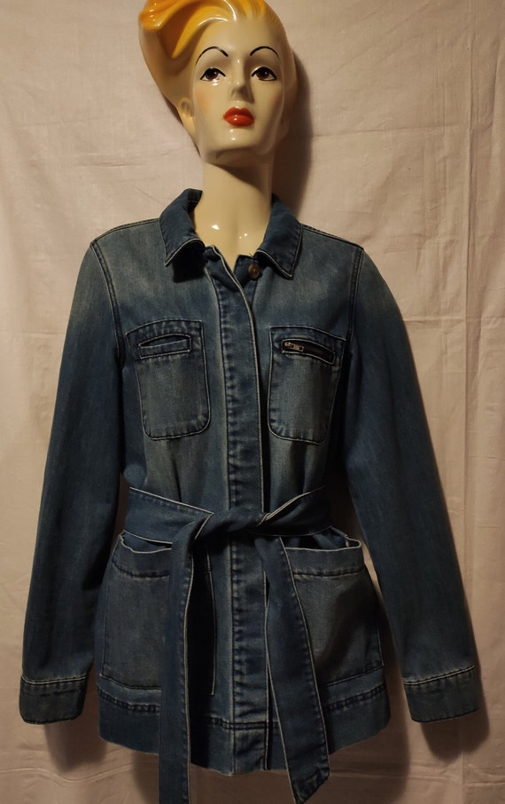 Vero Moda Denim Jacke Button-Front Denim Jacket With Flap