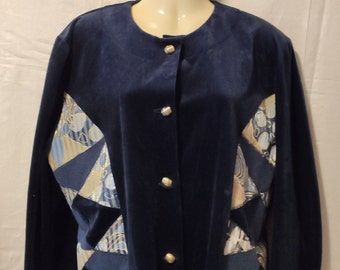 Vintage jacket Lady Belle, dark blue, size 40/42