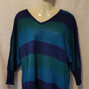 VINTAGE Laura T Collection Sweatshirt Glitter Shirt Size L 90s