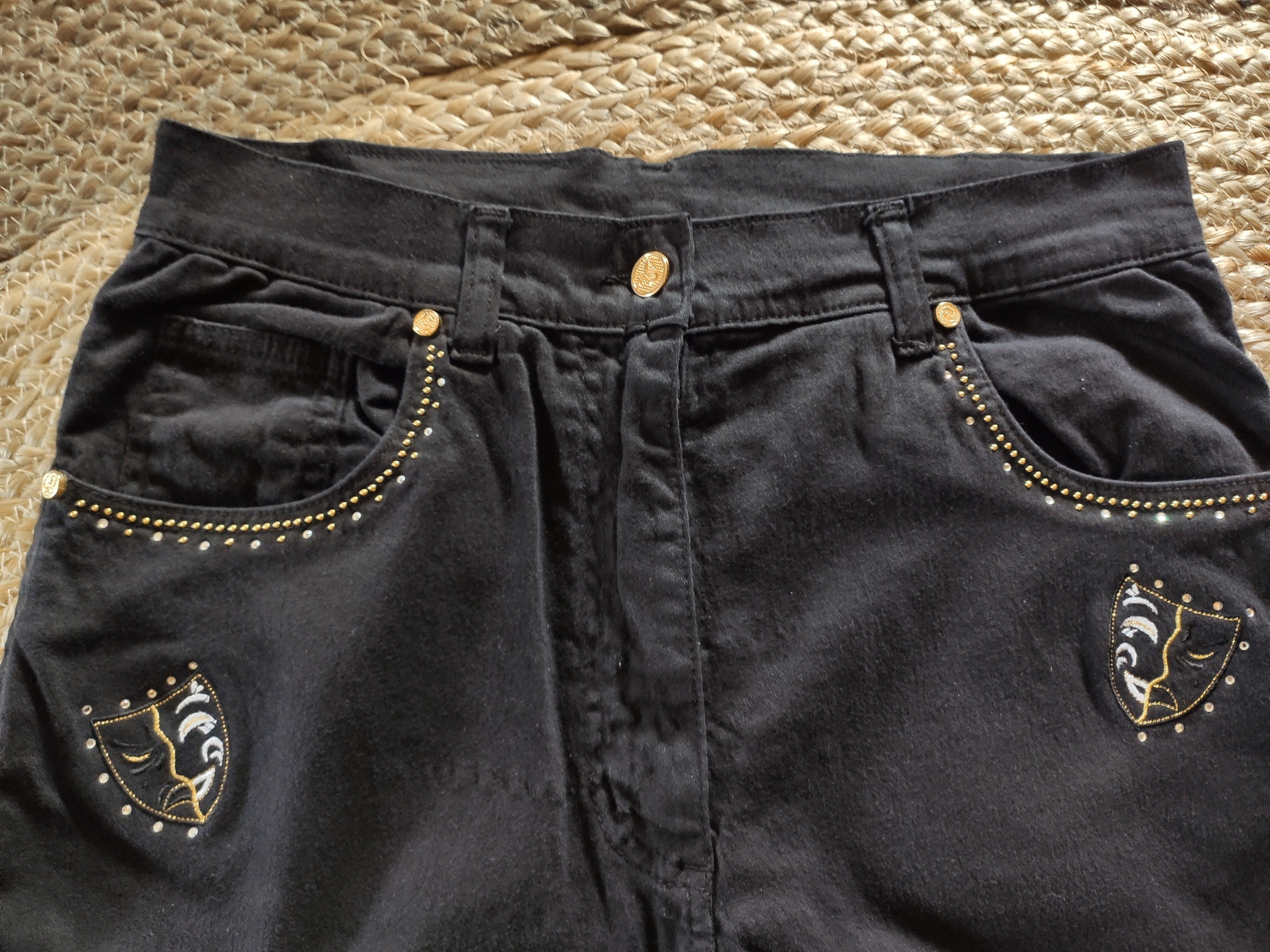 VINTAGE Jeans Di Stefano Black Finest Jeans Size 44
