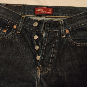 VINTAGE Bigstar Jeans corte bota Denim Culture SIXTY 27/32 Vintage tan bueno como nuevo 90s