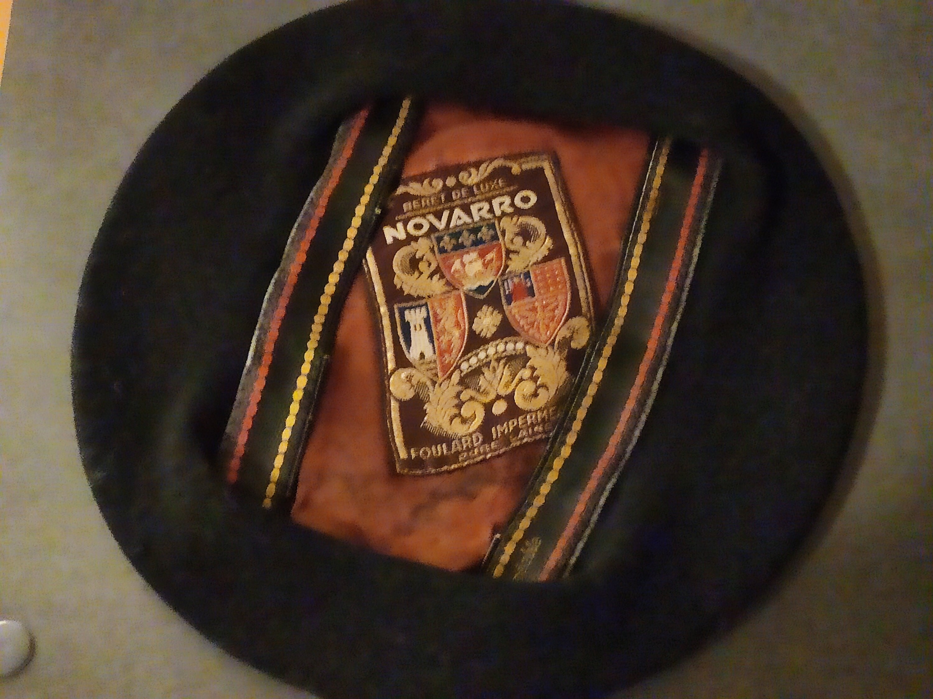 Vintage Beret Novarro Beret De Luxe Pure Laine Size. 9 1/2