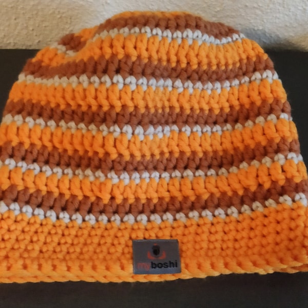 Myboshi Wollmütze Häkelmütze Handmade 50 cm Beanie 90er