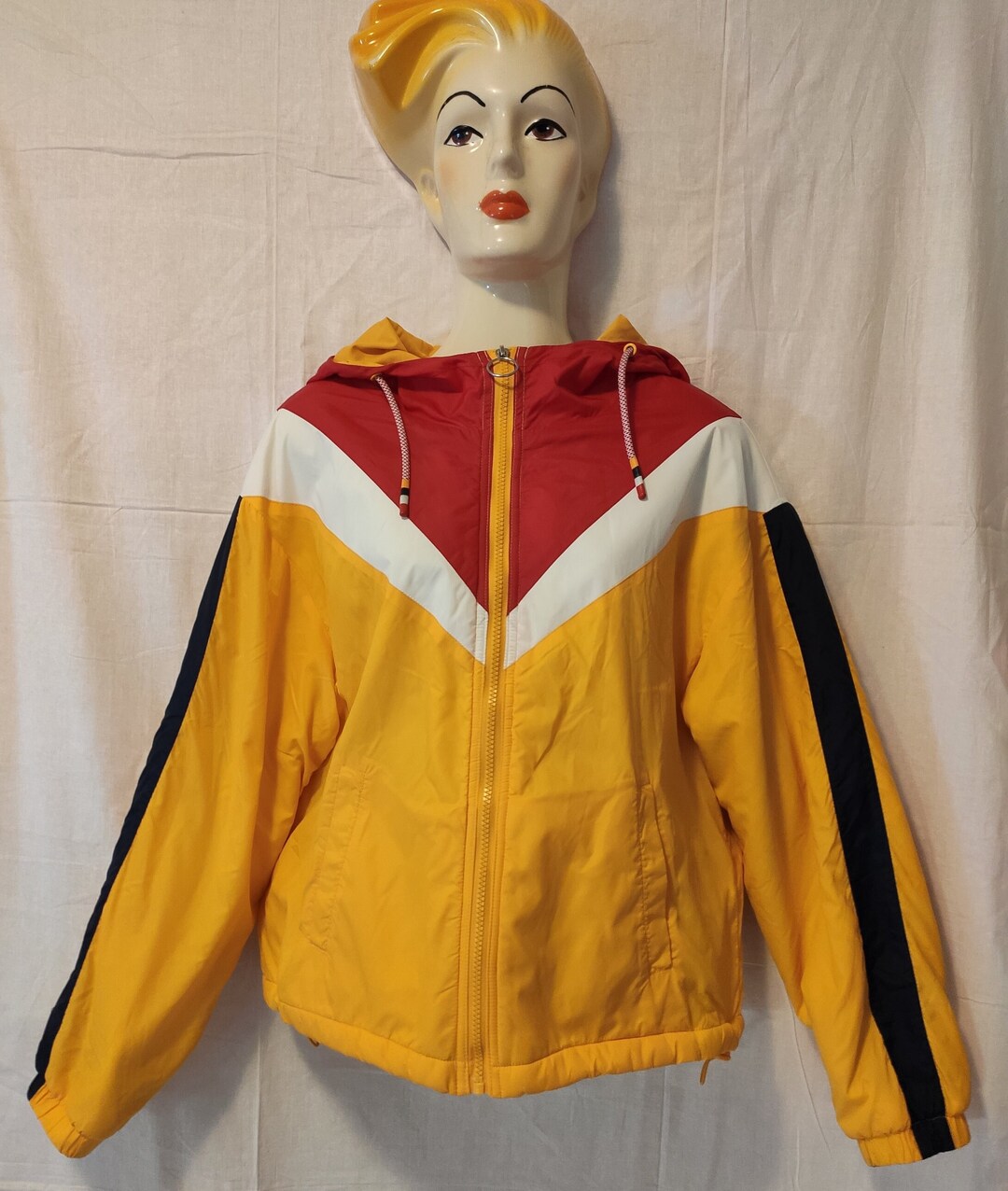 VINTAGE Jacket Clockhouse Size 34 Nylon Colorful Boho Hippie 90s Etsy Ireland