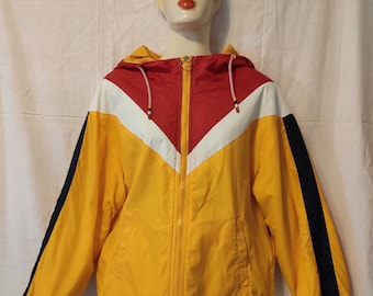 Active Stuff Vintage Hip Hop Color Block Bomber Wind Jacket