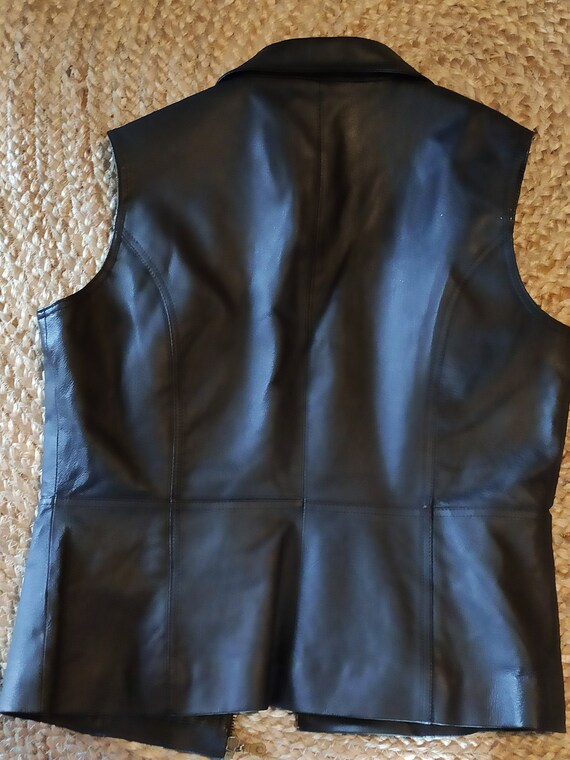 VINTAGE Leather Vest Jürgen Michaelsen Black - Etsy