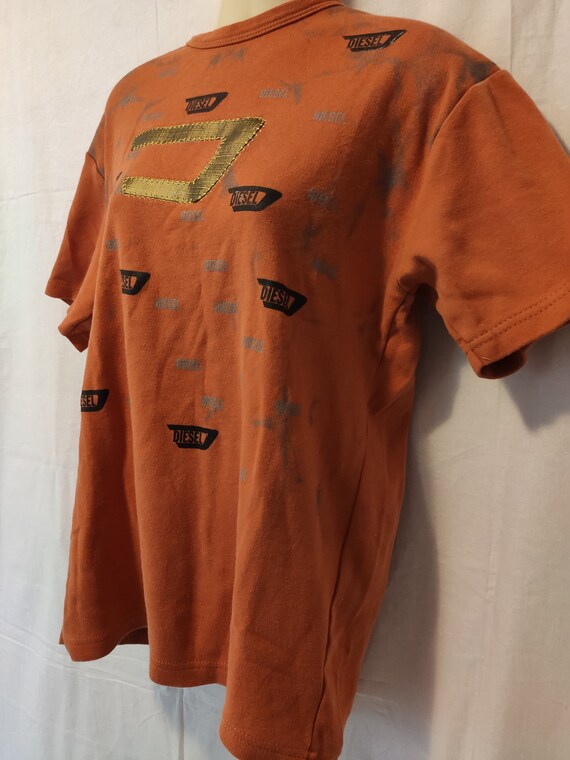 VINTAGE T-Shirt Diesel Orange XL 90s - image 4