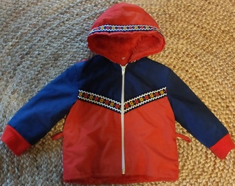 Veste enfant VINTAGE taille Diolen. 86 années 70