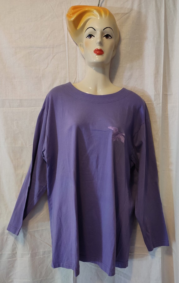 VINTAGE Sweatshirt FEELGOOD 40/42 Lilac Hippie Flo