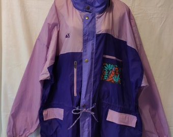 VINTAGE regenjas jas met capuchon Alex Athletics XL polyamide