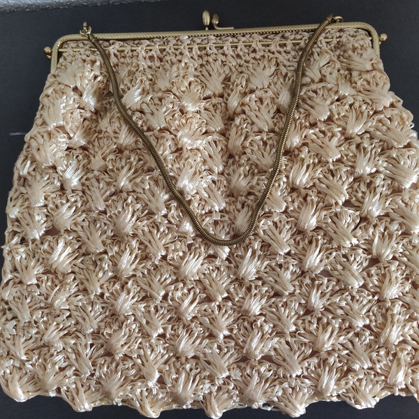 VINTAGE Basttasche Abendtasche Clutch 90er