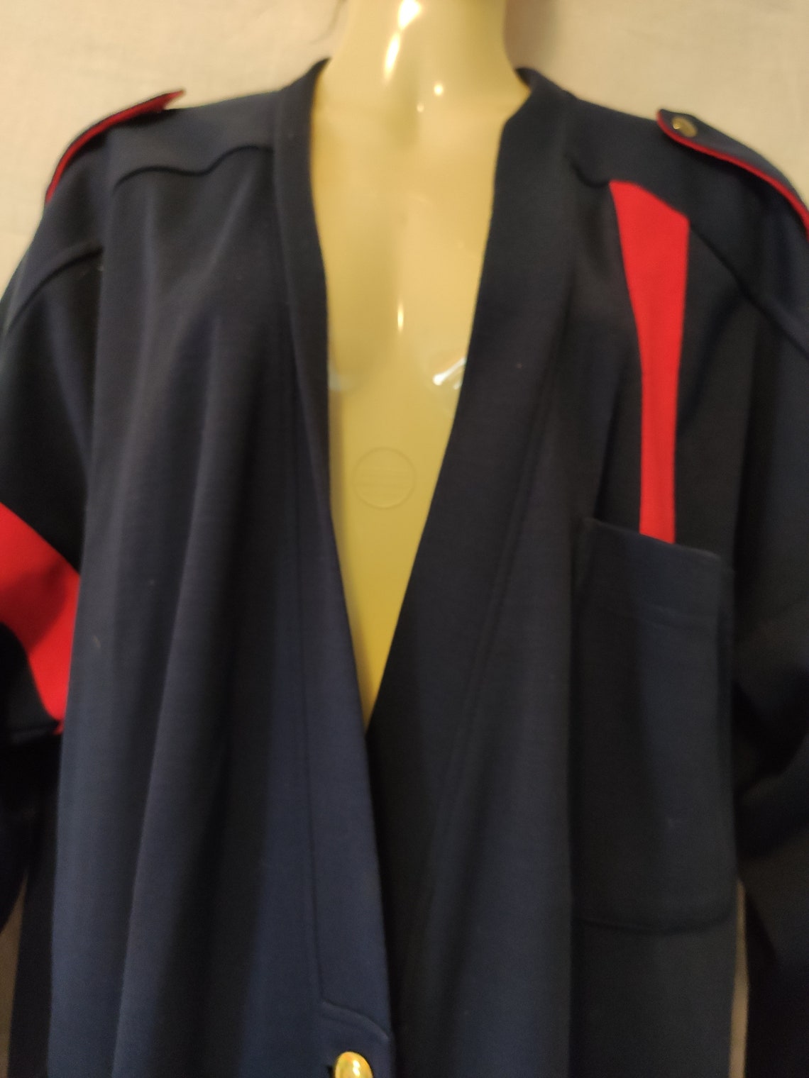 VINTAGE Strickjacke Jacke Blouson SANDY Gr. 44 Acryl/Wolle 90er, foto 2 di 5