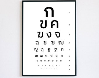 Thai Chart Poster Digital Download - Etsy