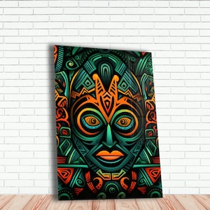 Ethnic African Wall Art Tempered Glass Wall Art for Living Room Home Decor Gifts for Her Housewarming Gifts Afro Wall Hangings for Gift