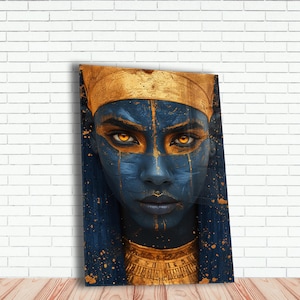 Tempered Glass Wall Art | Pharaoh Wall Decor | Wall Hangings | Ancient Egypt Art | Home Decor | Glass Art Gift | Housewarming Gift