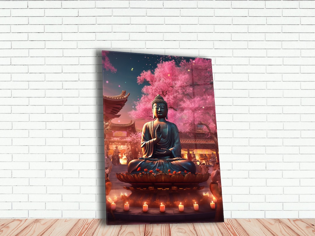 Tempered Glass Wall Art Lord Buddha Wall Art Housewarming Gifts