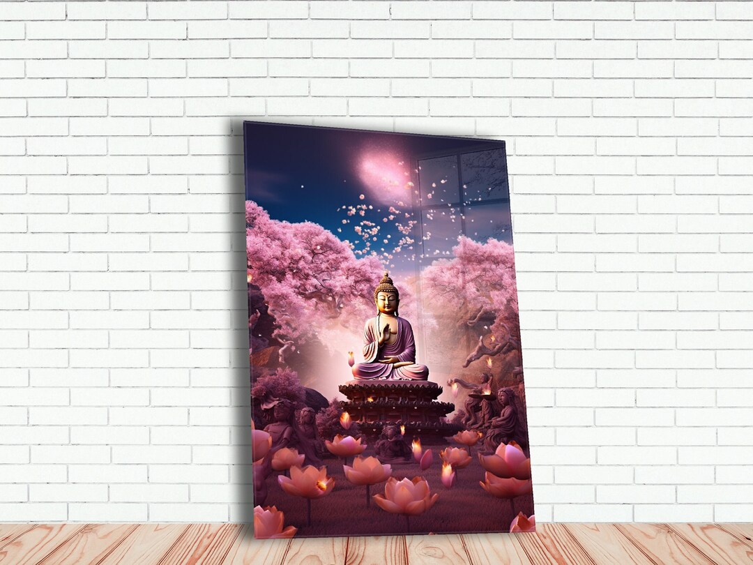 Tempered Glass Wall Art Lord Buddha Wall Art Housewarming Gifts