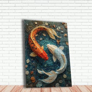 Koi Fish Glass Wall Art | Tempered Glass Wall Art | Animal Wall Hangings | Interior Design Ideas | Home Decor | Housewarming Gift
