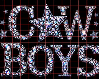 Cowboys strassdesign PNG, strass PNG, DC4L PNG, glittrande Cowboys