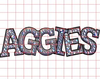 Aggies Rhinestone Design PNG, Rhinestone PNG