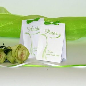 Personalisierte Tischkarten - Kartonage für Gastgeschenk - 5 Stück - Namenskarten - Platzkarten - Geburtstag - Silberhochzeit - Sternregen