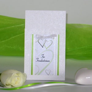Freudentränen Hochzeit - Taschentuchhülle - Hochzeitsaccessoire - 10 Stück - Freudentränen Hochzeit - Trauung - Taschentuchtasche - Herzen