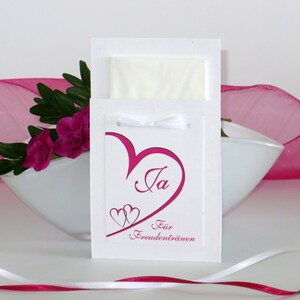 Freudentränen Hochzeit - Taschentuchhülle - Hochzeitsaccessoire - 10 Stück - Freudentränen Hochzeit - Trauung - Taschentuchtasche