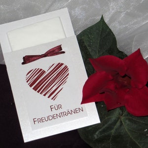 Freudentränen Hochzeit - Taschentuchhülle - Hochzeitsaccessoire - 10 Stück - Freudentränen Hochzeit - Trauung - Taschentuchtasche