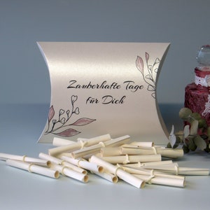 positive Sprüche - einfach so - Geschenkbox - positive Weisheiten - 28 Lose für 4 Wochen - Lose - personalisiert - Achtsamkeitssprüche