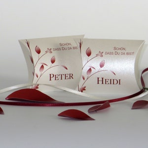 Personalisierte Gastgeschenke - Tischkarten - Kartonage für Gastgeschenk - 5 Stück - Platzkarten - Hochzeit - Silberhochzeit - Geburtstag