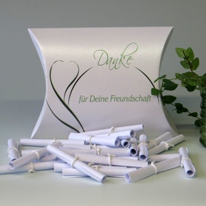 positive Sprüche - Freundschaft - Geschenkbox - positive Weisheiten - 28 Lose für 4 Wochen - Lose - personalisiert - Achtsamkeitssprüche