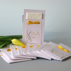Freudentränen Hochzeit - Taschentuchhülle - Hochzeitsaccessoire - 10 Stück - Freudentränen Hochzeit - Trauung - Taschentuchtasche - Blüte