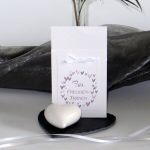 Freudentränen Hochzeit - Taschentuchhülle - Hochzeitsaccessoire - 10 Stück - Freudentränen Hochzeit - Trauung - Taschentuchtasche - Herzen