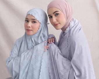 Portable 2in1 Prayer Mukena: Korean Parachute Hijab Dress