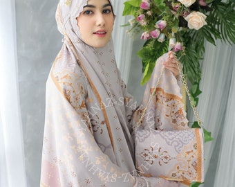Islamisches Gebet Tragbare Mukena 2in1 Erwachsene, das perfekte Geschenk für sie, Frauen Muslim, Hijab Kleid, Omra Hajj, Kleidung Kleid Mini (Hawa Series)