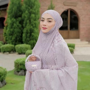 NUEVA SERIE - Mini Mukena de viaje, oración islámica sencilla, portátil, 2 en 1, para adultos, el regalo perfecto para ella, mujeres musulmanas, vestido con hijab