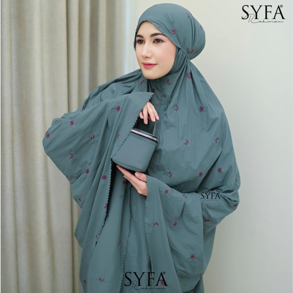Mini mukena de voyage broderie de fleurs priere islamique simple portable 2 en 1 adulte le cadeau parfait pour elle femmes musulmanes robe hijab Etsy France