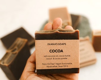 Moisturizing natural body handmade COCOA butter soap, for all skin types. Luxury soap. Luxury gifts for her/women.