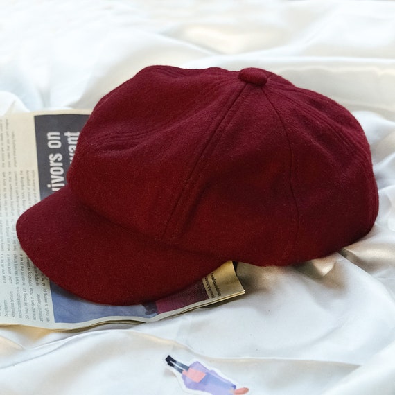 Gorra Newsboy de 3 colores Boinas octogonales: sombreros rojos inspirados  en la era roja de Taylor Swift -  España