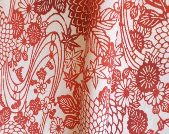 Vintage kimono fabric, crepe silk fabric,sewing, upcycling