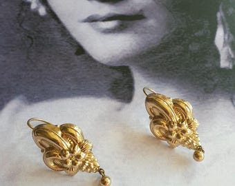 Biedermeier 14 K 585 gold earrings