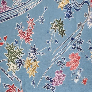 Tecido de quimono vintage, tecido japonês, costura, upcycling